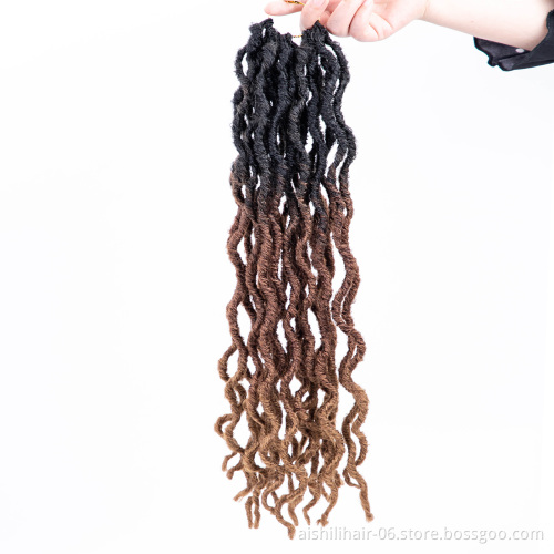 faux locs crochet braids 18inch 24strands goddess locs crochet in synthetic braiding extension hair available